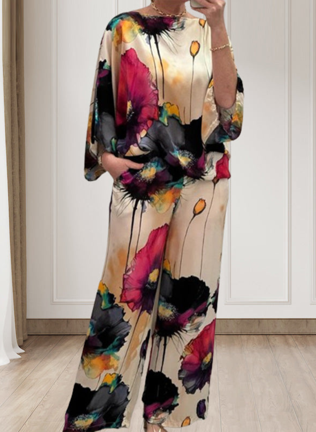 Conjunto Amazônica - Camisa Esampada + Calça / Duas peças com estampa floral