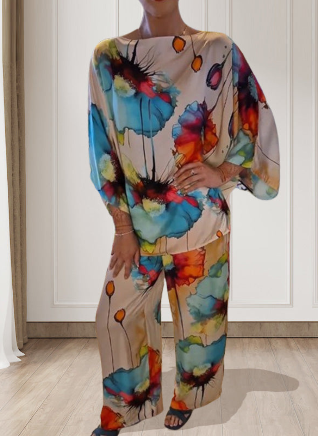 Conjunto Amazônica - Camisa Esampada + Calça / Duas peças com estampa floral