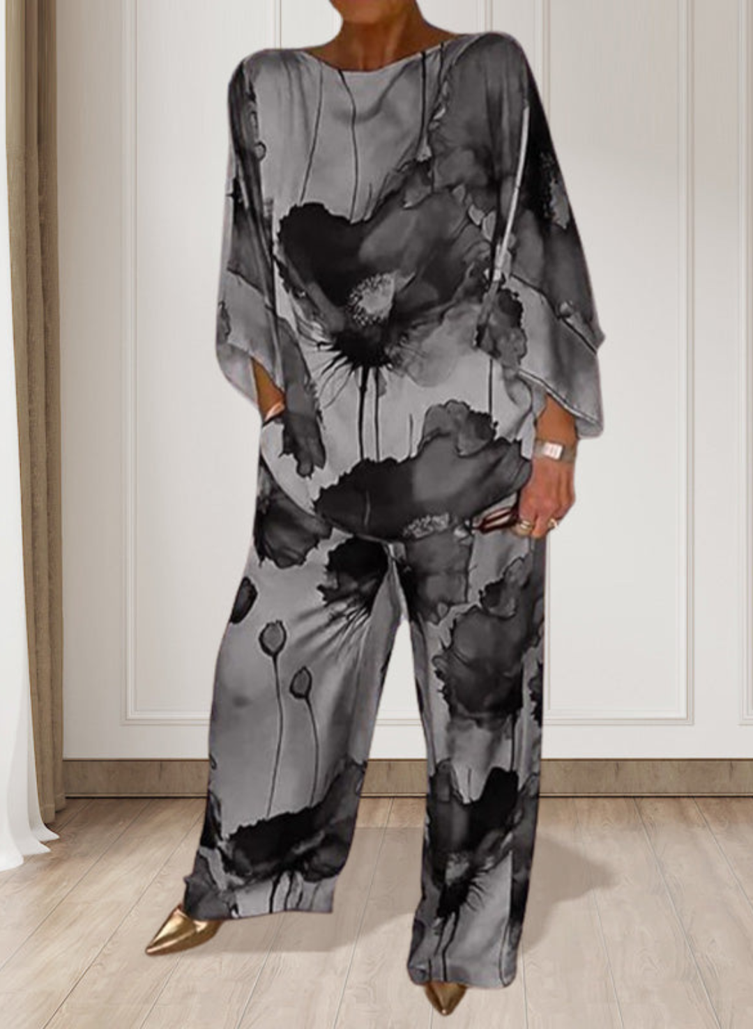 Conjunto Amazônica - Camisa Esampada + Calça / Duas peças com estampa floral