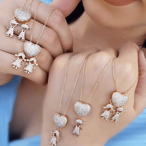 Colar Amor de Mãe Banhado a Ouro de 18k