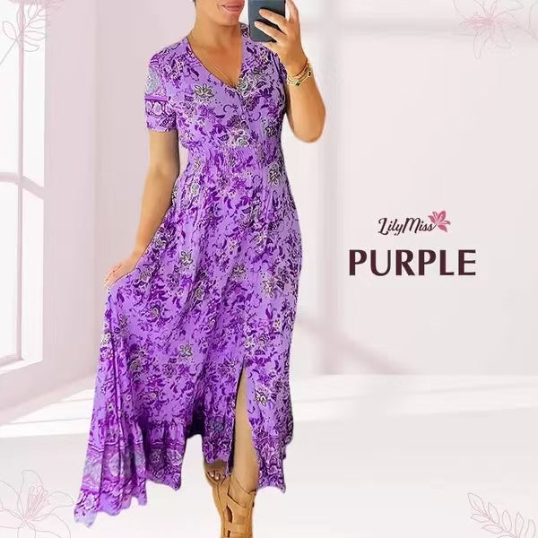 Vestido Maxi Floral™ 💃| Coleção Exclusiva (Desconto Relâmpago Somente Hoje!)