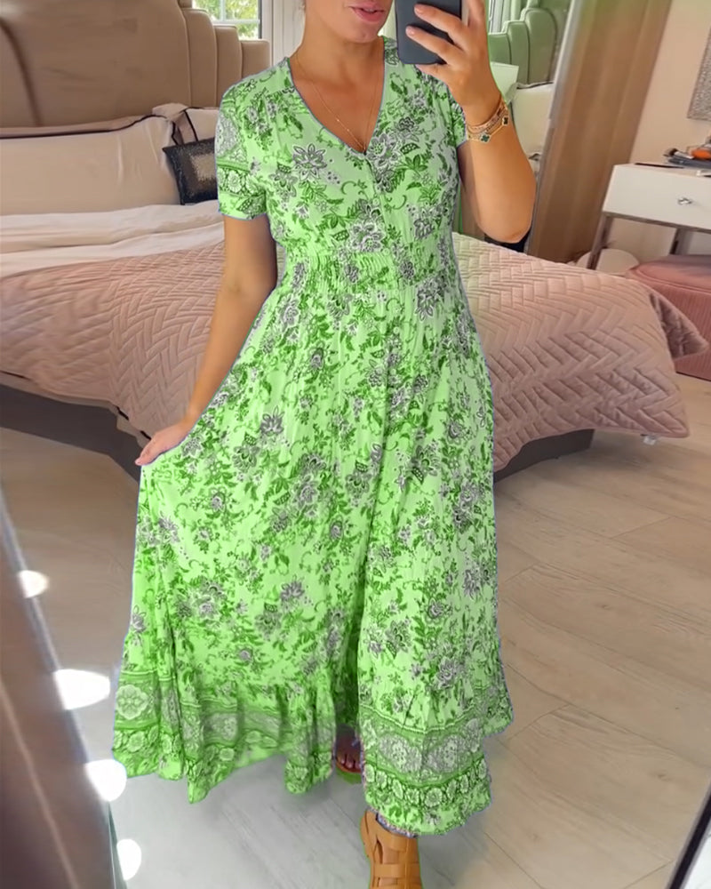 Vestido Maxi Floral™ 💃| Coleção Exclusiva (Desconto Relâmpago Somente Hoje!)