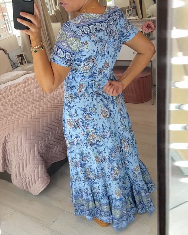 Vestido Maxi Floral™ 💃| Coleção Exclusiva (Desconto Relâmpago Somente Hoje!)