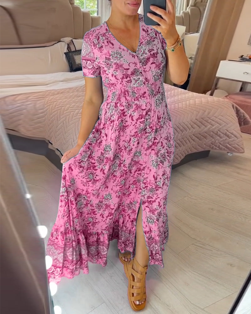 Vestido Maxi Floral™ 💃| Coleção Exclusiva (Desconto Relâmpago Somente Hoje!)
