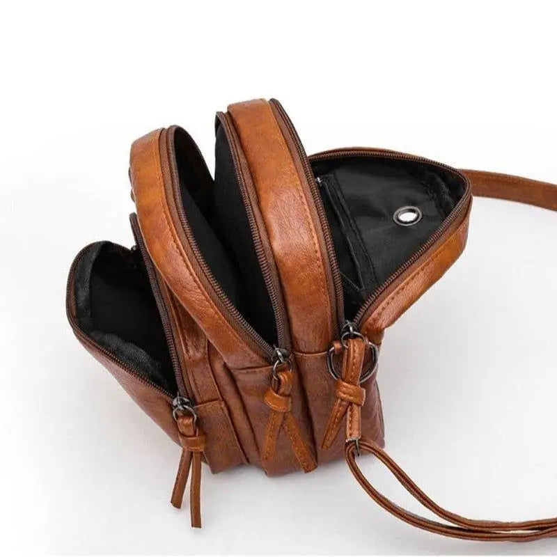 Bolsa de Couro CrossBody Bella