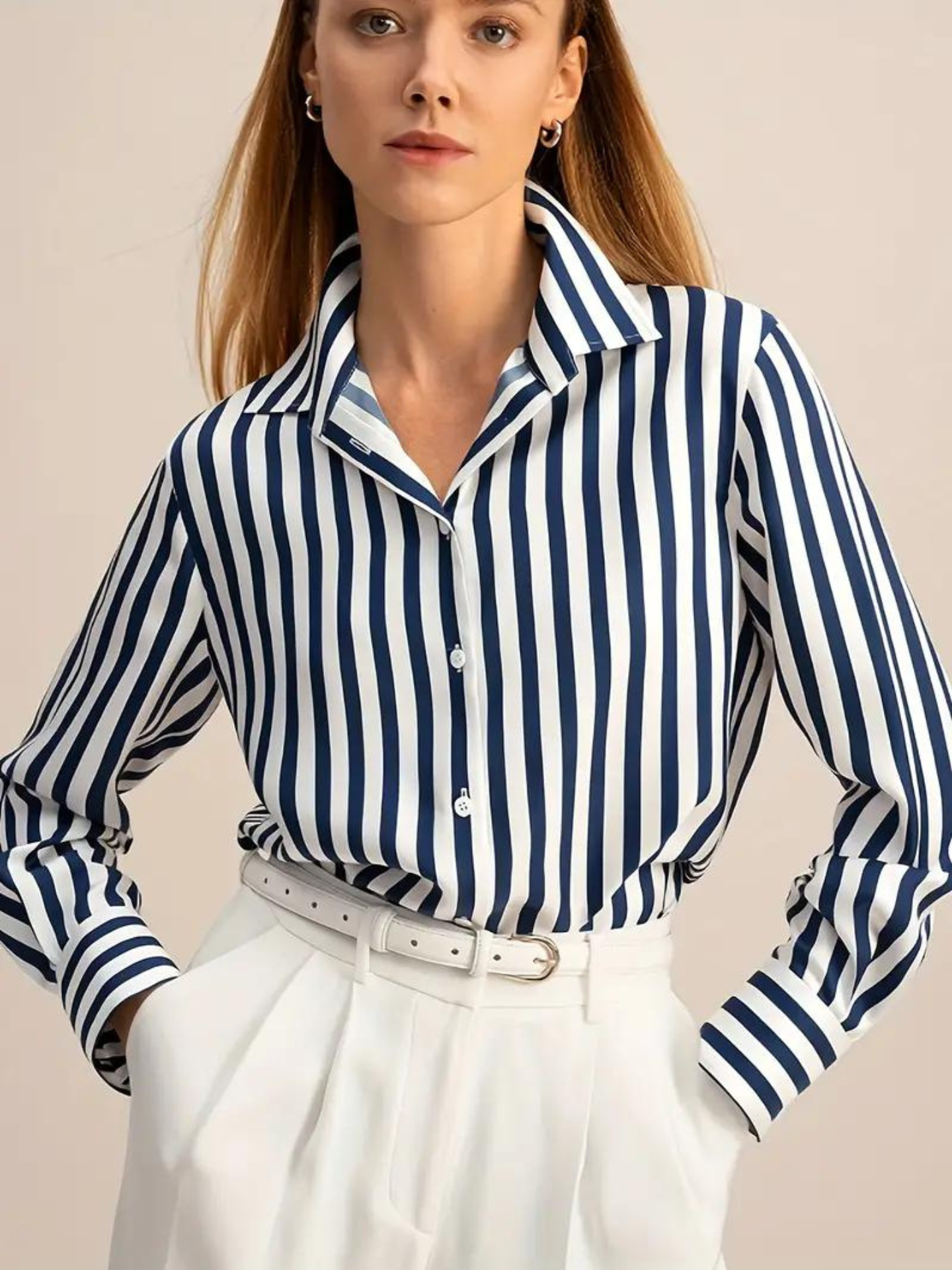 Camisa Finesse Zara™ | Estampa Listrada Clássica, Atemporal e elegante.