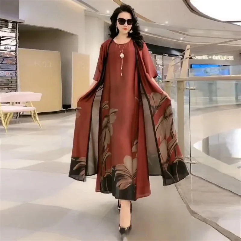 Conjunto de Vestido e Sobretudo Fiolita™ / Elegância Descomplicada e Versátil para Todas as Estações!