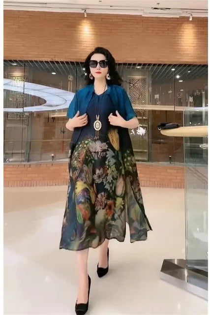 Conjunto de Vestido e Sobretudo Fiolita™ / Elegância Descomplicada e Versátil para Todas as Estações!