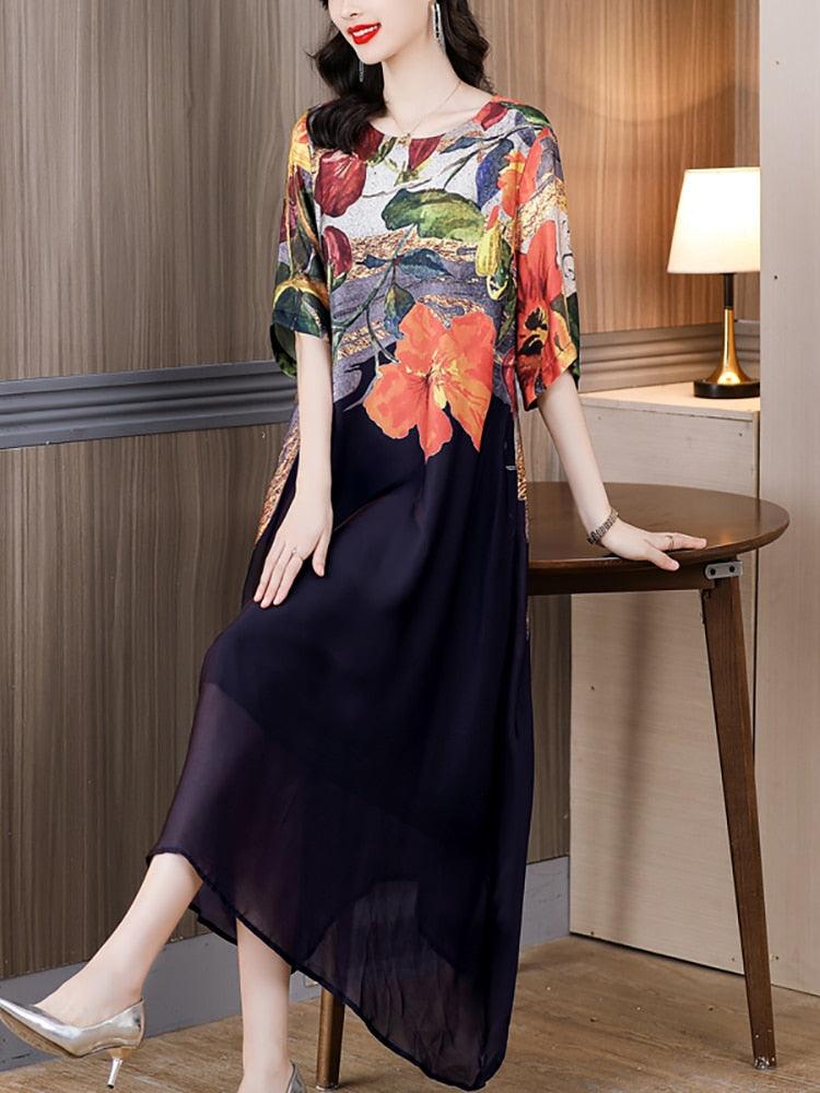 Vestido Floral França / O Campeão em Luxo e Conforto!