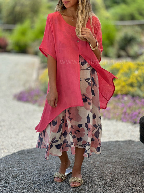 Vestido Delicato Flora™/ Com Tecido Suave e Design Sofisticado