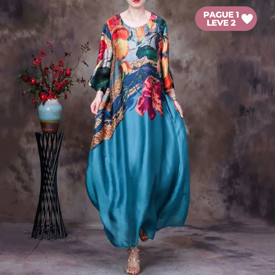 Vestido Floral França / O Campeão em Luxo e Conforto!