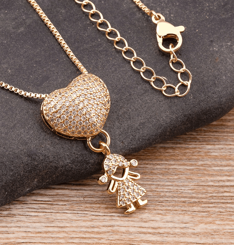 Colar Amor de Mãe Banhado a Ouro de 18k