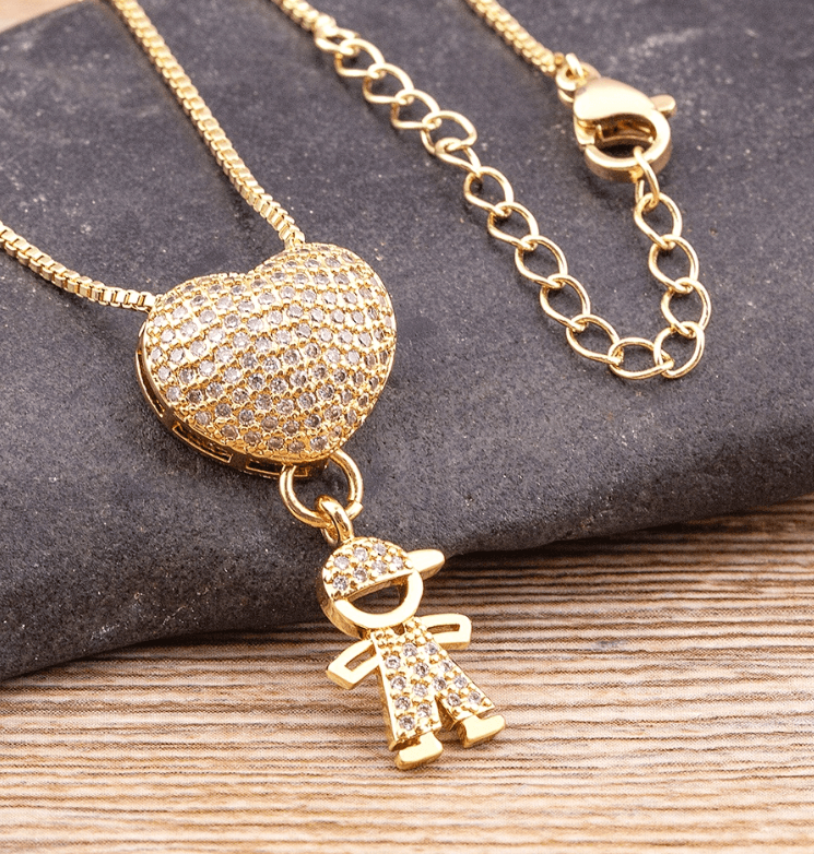 Colar Amor de Mãe Banhado a Ouro de 18k