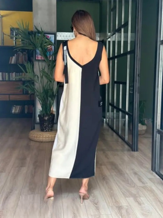 Vestido Color em Linho - Modernidade e Sofisticação