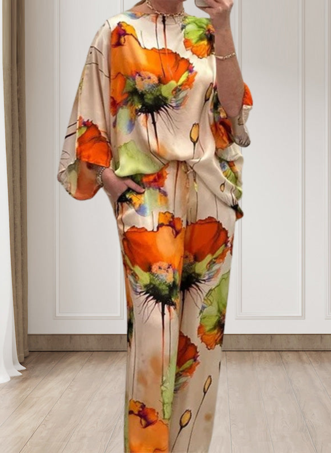 Conjunto Amazônica - Camisa Esampada + Calça / Duas peças com estampa floral