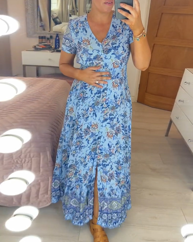 Vestido Maxi Floral™  💃| Coleção Exclusiva (Desconto Relâmpago Somente Hoje!)