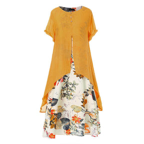 Vestido Delicato Flora™/ Com Tecido Suave e Design Sofisticado