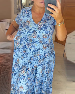 Vestido Maxi Floral™  💃| Coleção Exclusiva (Desconto Relâmpago Somente Hoje!)