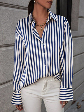 Camisa Finesse Zara™ | Estampa Listrada Clássica, Atemporal e elegante.