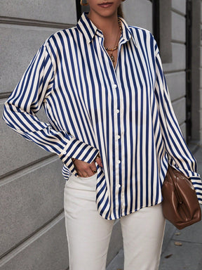 Camisa Finesse Zara™ | Estampa Listrada Clássica, Atemporal e elegante.