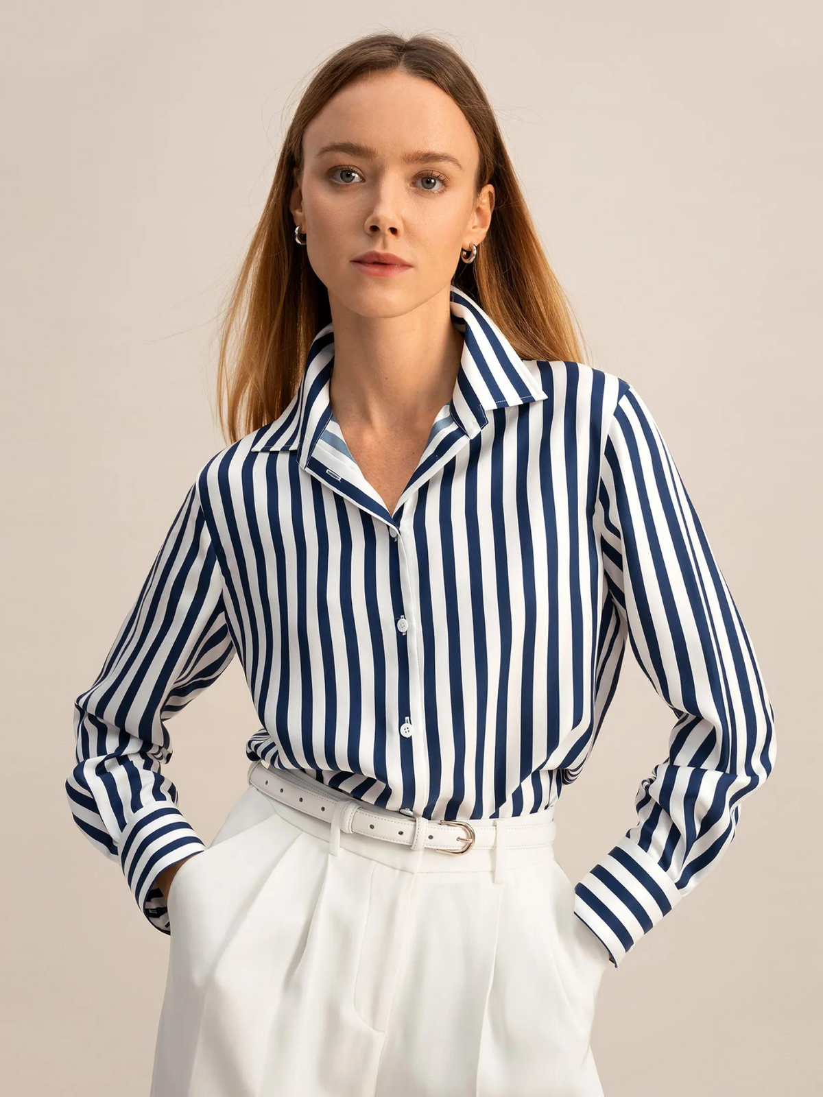 Camisa Finesse Zara™ | Estampa Listrada Clássica, Atemporal e elegante.