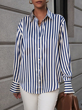 Camisa Finesse Zara™ | Estampa Listrada Clássica, Atemporal e elegante.