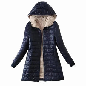 Casaco Feminino Forrado de Lã com Zíper - Impermeável