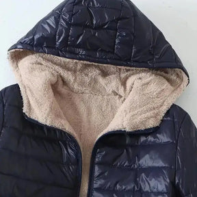 Casaco Feminino Forrado de Lã com Zíper - Impermeável
