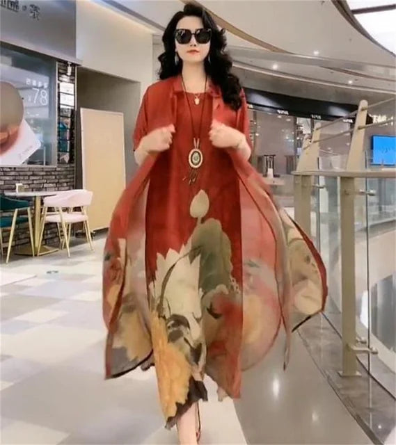 Conjunto de Vestido e Sobretudo Fiolita™ / Elegância Descomplicada e Versátil para Todas as Estações!