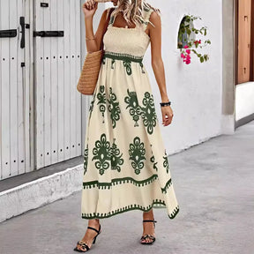 Vestido Myami™ com Estampas Barrocas e Caimento Impecável / A Elegância das Praias Gregas com o Conforto de um Look Descontraído!