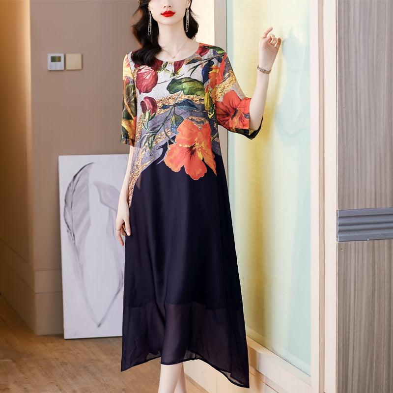 Vestido Floral França / O Campeão em Luxo e Conforto!